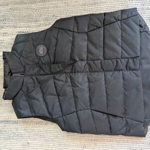 Canada Goose Black Quilted Vest with Logo Patch - Brand New